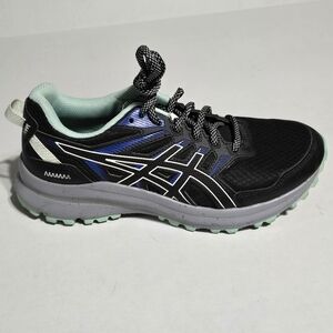 ASICS Trail Scout 7.5 Women's Black & Blue Running Shoes In Excellent Condition